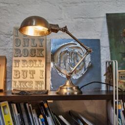 Industville - Brooklyn Pharmacy Adjustable Dome Table Lamp - 7 Inch - Gunmetal - thumbnail 4