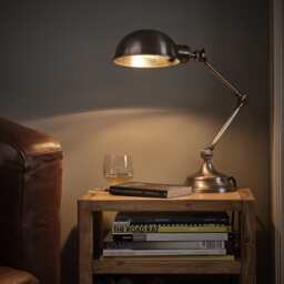 Industville - Brooklyn Pharmacy Adjustable Dome Table Lamp - 7 Inch - Gunmetal - thumbnail 3