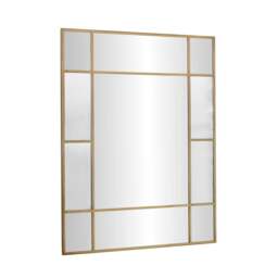 Industville - Fenton Rectangular Wall Mirror - 35 Inch - Aged Brass - thumbnail 3