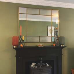 Industville - Fenton Rectangular Wall Mirror - 35 Inch - Aged Brass - thumbnail 6