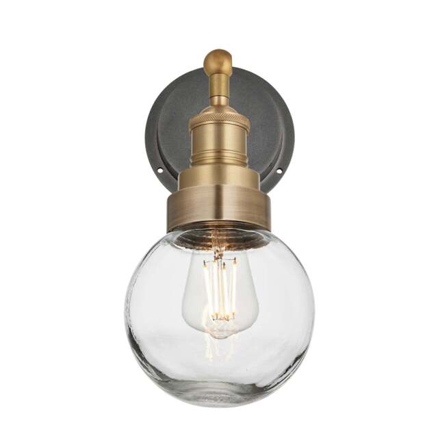 Industville - Brooklyn Outdoor & Bathroom Globe Wall Light - image 1