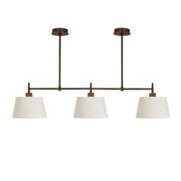 Industville - Henley Triple Bar Pendant Light - Natural Cotton Shades - thumbnail 2