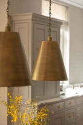 Industville - Albany Funnel Pendant Light - 16 inch - Brass - Chain Holder - thumbnail 4