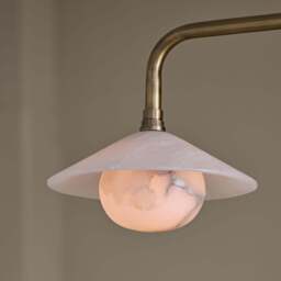 Industville - Alabaster Stone Slope Bar Pendant Light - Double - Brass - thumbnail 4