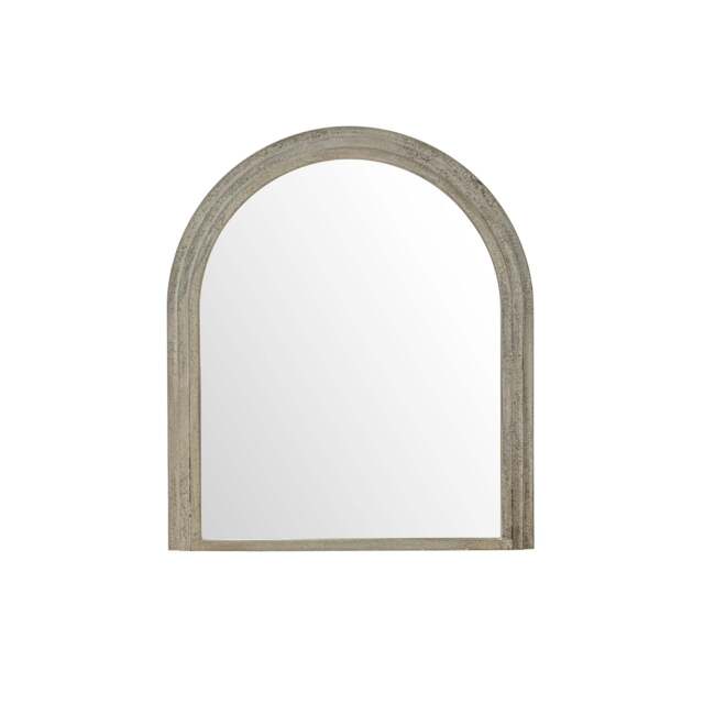 Industville - Walcott Arch Distressed Wood Wall Mirror - 39 Inch - Grey - image 1