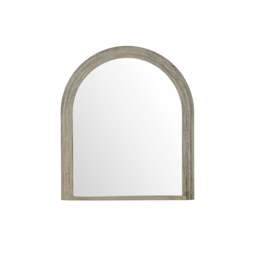 Industville - Walcott Arch Distressed Wood Wall Mirror - 39 Inch - Grey - thumbnail 1