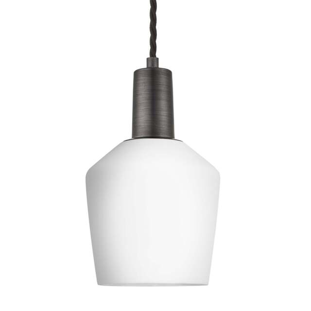 Industville - Sleek Opal Glass Schoolhouse Pendant Light - 5.5 Inch - image 1