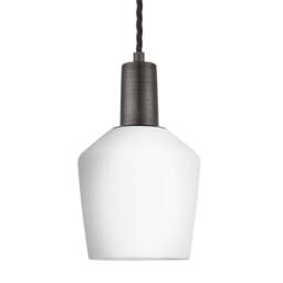 Industville - Sleek Opal Glass Schoolhouse Pendant Light - 5.5 Inch - thumbnail 1
