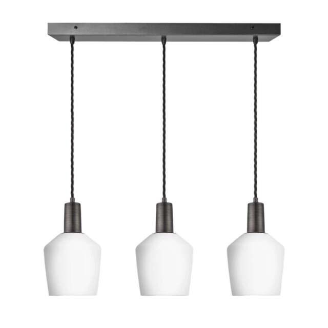 Industville - Sleek Opal Glass Schoolhouse Wire Cluster Light - image 1