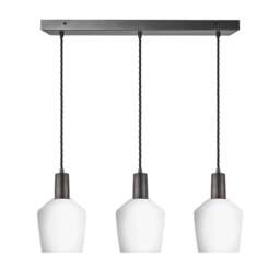 Industville - Sleek Opal Glass Schoolhouse Wire Cluster Light - thumbnail 1