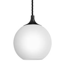 Industville - Chelsea Opal Glass Globe Pendant Light - 9 Inch - White - thumbnail 4