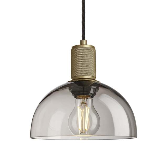 Industville - Knurled Glass Dome Pendant Light - 8 Inch - image 1