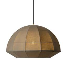 Industville - Burnham Fabric Wide Dome Pendant Light- 24 Inch - Olive Green - thumbnail 1