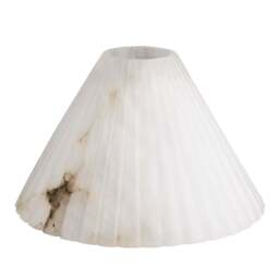 Industville - Noho Alabaster Fluted Funnel Pendant Light - 7 Inch - thumbnail 4