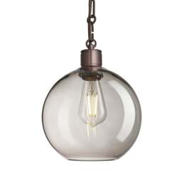 Industville - Albany Glass Globe Pendant Light - 9 Inch - Chain Holder - thumbnail 2