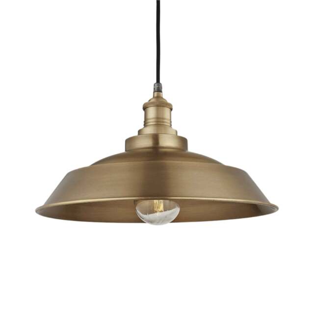 Industville - Brooklyn Outdoor & Bathroom Brass Step Pendant - 16 Inch - Brass Holder - image 1