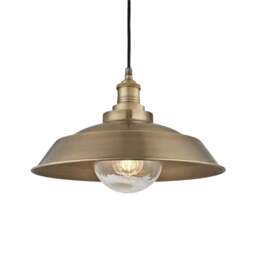 Industville - Brooklyn Outdoor & Bathroom Brass Step Pendant - 16 Inch - Brass Holder - thumbnail 4