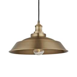 Industville - Brooklyn Outdoor & Bathroom Brass Step Pendant - 16 Inch - Brass Holder - thumbnail 1