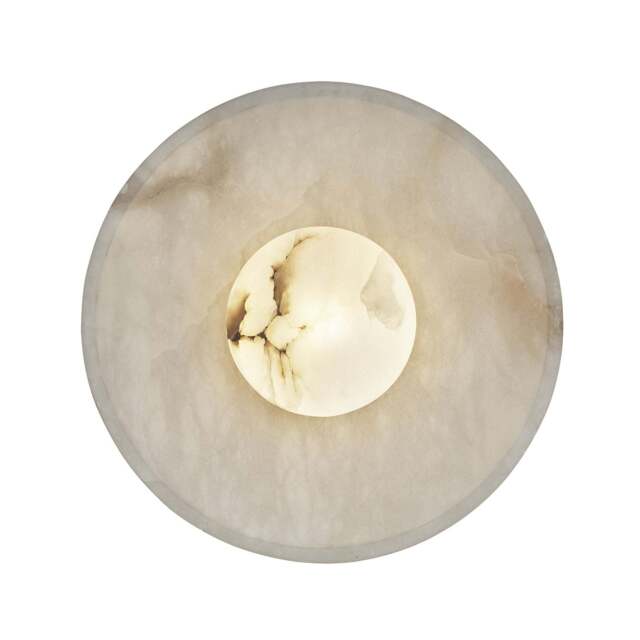 Industville - Alabaster Stone Diffuser Wall Light - 10 inch - White - image 1