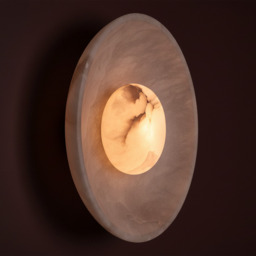 Industville - Alabaster Stone Diffuser Wall Light - 10 inch - White - thumbnail 7