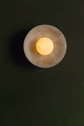 Industville - Alabaster Stone Diffuser Wall Light - 10 inch - White - thumbnail 4