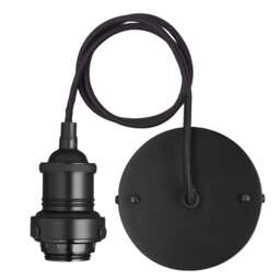 Industville - Brooklyn Glass Dome Pendant - 8 Inch - Black Holder - thumbnail 5
