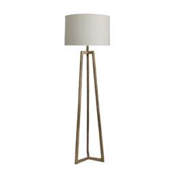 Industville - Ornate Tripod Floor Lamp - Brass