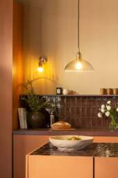 Industville - Noho Glass Ribbed Dome Pendant Light - 12 Inch - thumbnail 7