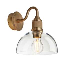 Industville - Noho Glass Dome Swan Neck Wall Light - 8 Inch - thumbnail 4