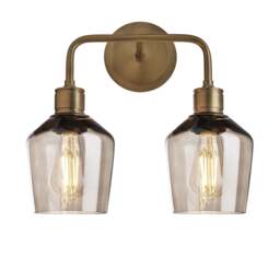 Industville - Albany Glass Schoolhouse Double Wall Light - 5.5 Inch - thumbnail 2