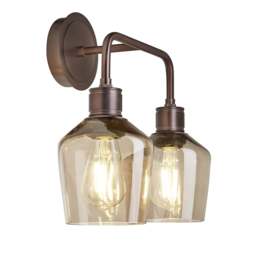 Industville - Albany Glass Schoolhouse Double Wall Light - 5.5 Inch - thumbnail 5