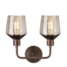 Industville - Albany Glass Schoolhouse Double Wall Light - 5.5 Inch - thumbnail 7