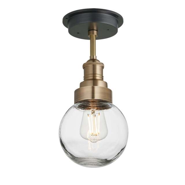 Industville - Brooklyn Outdoor & Bathroom Globe Semi Flush Mount - image 1