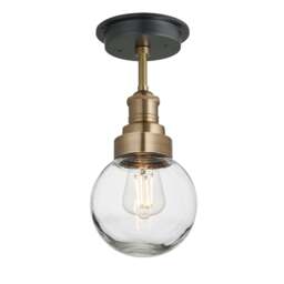 Industville - Brooklyn Outdoor & Bathroom Globe Semi Flush Mount - thumbnail 1