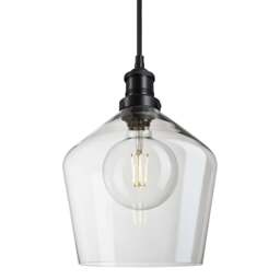 Industville - Brooklyn Glass Schoolhouse Pendant Light - 10 Inch