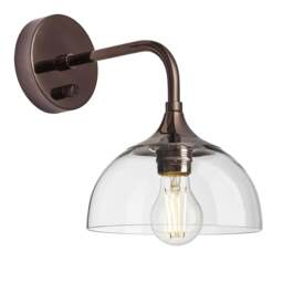 Industville - Chelsea Glass Dome Wall Light - 8 Inch - thumbnail 1