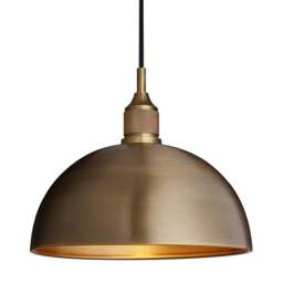 Industville - Noho Dome Pendant Light - 12 Inch - Brass Holder - thumbnail 1