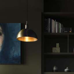 Industville - Noho Dome Pendant Light - 12 Inch - Brass Holder - thumbnail 3
