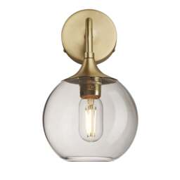Industville - Chelsea Glass Globe Wall Light - 7 Inch - Brass Holder - thumbnail 5