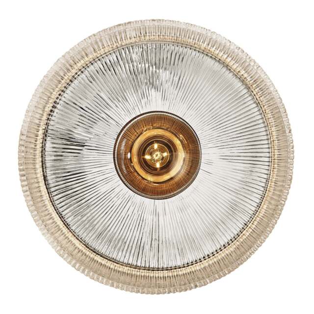 Industville - Ribbed Glass Dish Wall Diffuser - 12 Inch - Clear - image 1