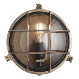Industville - Bulkhead Outdoor & Bathroom Round Wall Light - 8 Inch - thumbnail 1