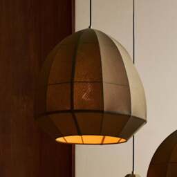 Industville - Burnham Fabric Dome Pendant Light- 20 Inch - Olive Green - thumbnail 3