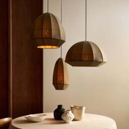 Industville - Burnham Fabric Dome Pendant Light- 20 Inch - Olive Green - thumbnail 5