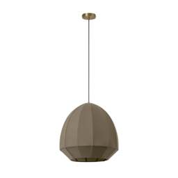 Industville - Burnham Fabric Dome Pendant Light- 20 Inch - Olive Green - thumbnail 7