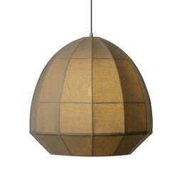 Industville - Burnham Fabric Dome Pendant Light- 20 Inch - Olive Green - thumbnail 1