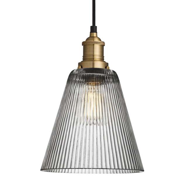 Industville - Brooklyn Glass Funnel Pendant Light - 8 Inch - Clear - image 1