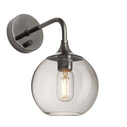Industville - Chelsea Glass Globe Wall Light - 7 Inch - thumbnail 1