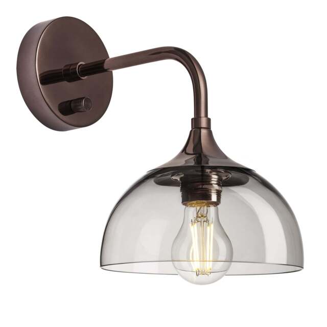Industville - Chelsea Glass Dome Wall Light - 8 Inch - image 1