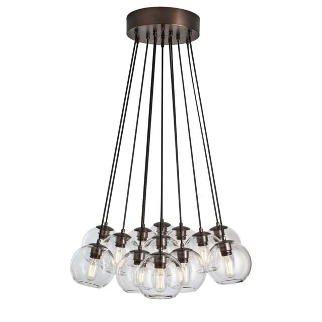 Industville - Preston Glass Globe 13 Wire Cluster Lights - 7 Inch - image 1