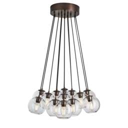 Industville - Preston Glass Globe 13 Wire Cluster Lights - 7 Inch - thumbnail 1